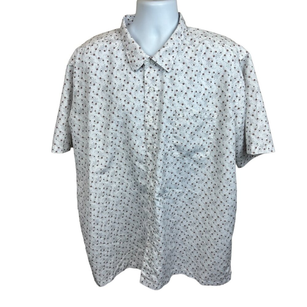 George floral print dress shirt, size 3X, lightweight, pocket, summer, office